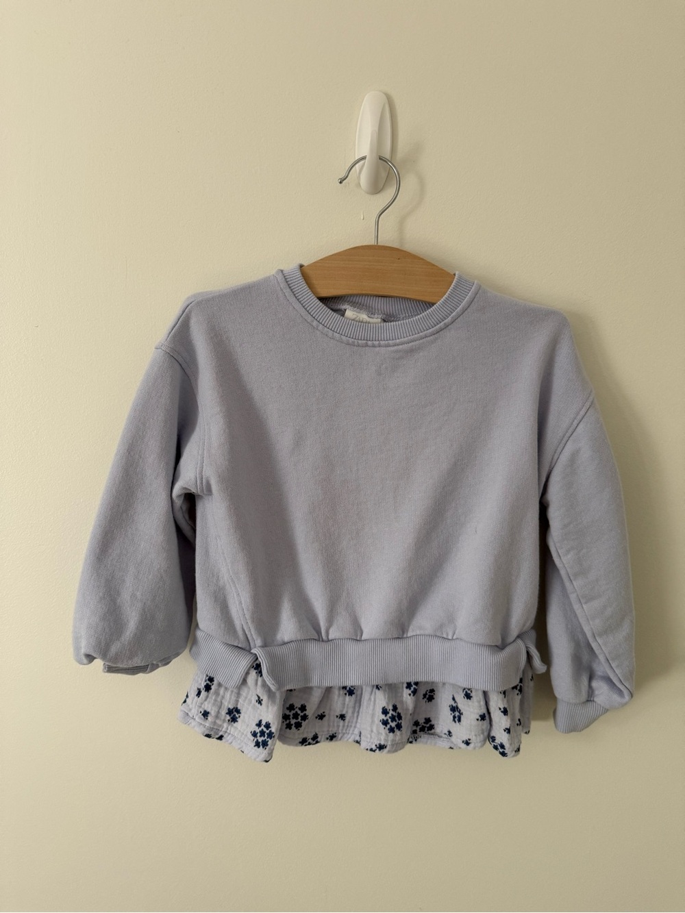 Zara Girls' Layered Sweatshirt Top